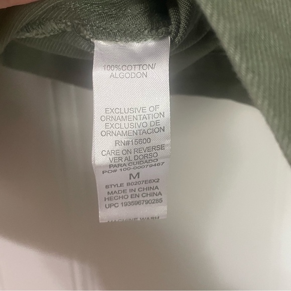 Democracy Utility Jacket Olive Green Army Green Size Medium Pockets 100% Cotton - Picture 3 of 9